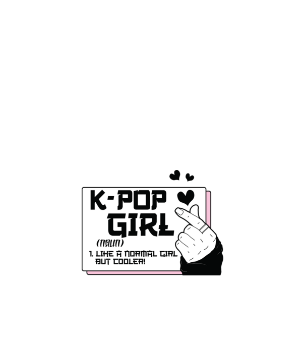 K-POP FANGIRL minta fehér pólón