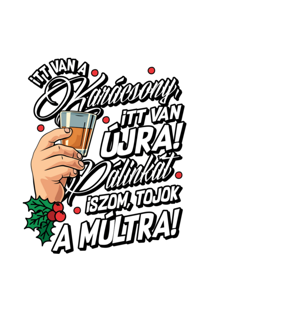 Tojok a múltra minta fekete pólón
