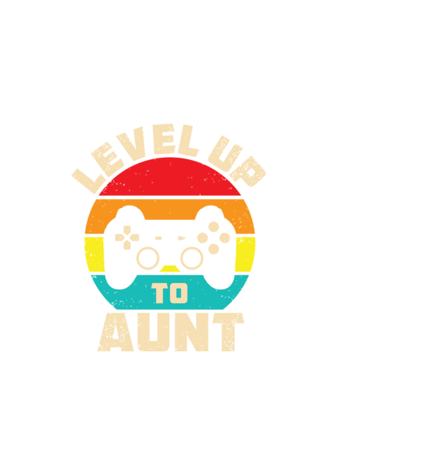 Level Up Aunt minta fekete pólón
