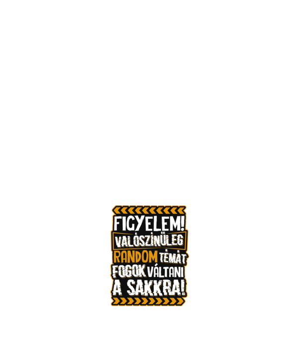 Figyelem sakk fan minta sötétkék pólón
