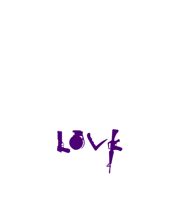 Lovegun minta világos rózsaszín pólón