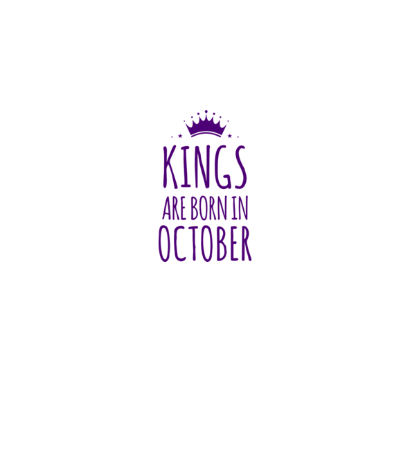 Kings are born in - October minta fehér pólón