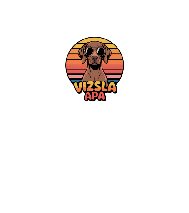 Vizsla Apa minta fekete pólón