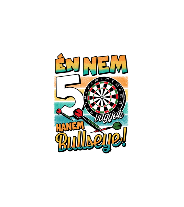 Darts Szülinap 50 éves minta fehér pólón