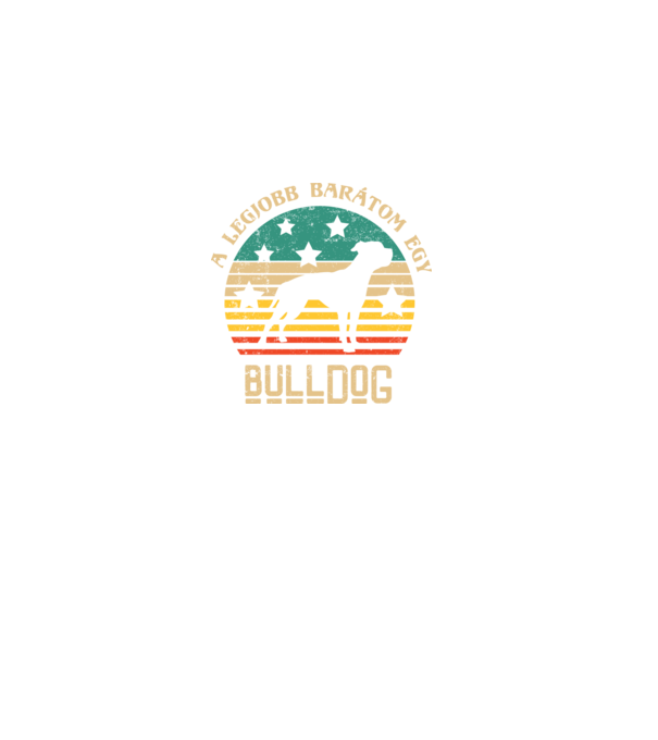 Legjobb barátom egy bulldog minta fekete pólón