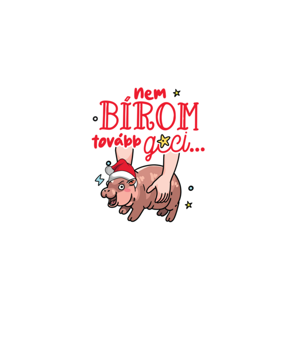 Nem bírom tovább gci Moo-Deng sötétre Karácsony minta fekete pólón