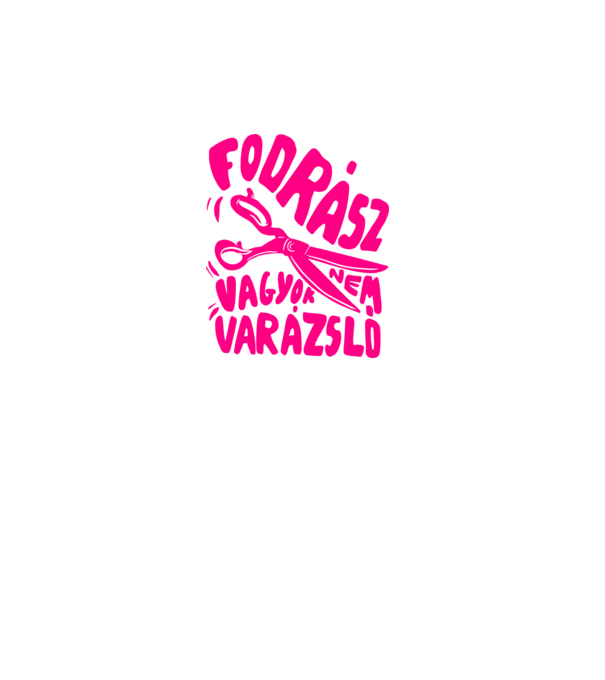 Groovy fodrász minta fehér pólón