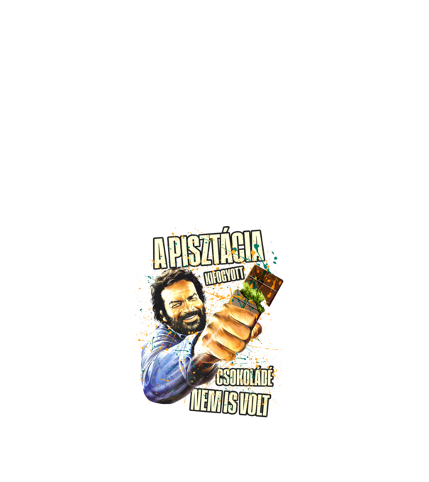 Pisztáciás Dubai Csoki Bud Spencer minta fehér pólón