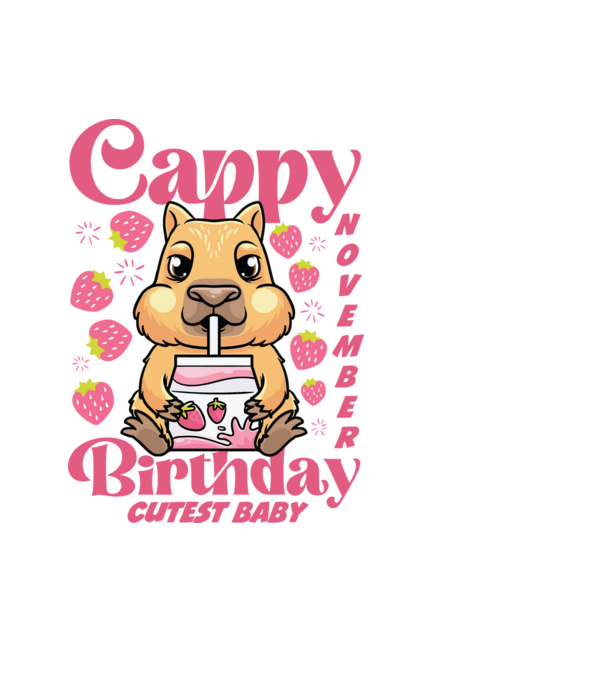Cappy Birthday November minta fekete pólón