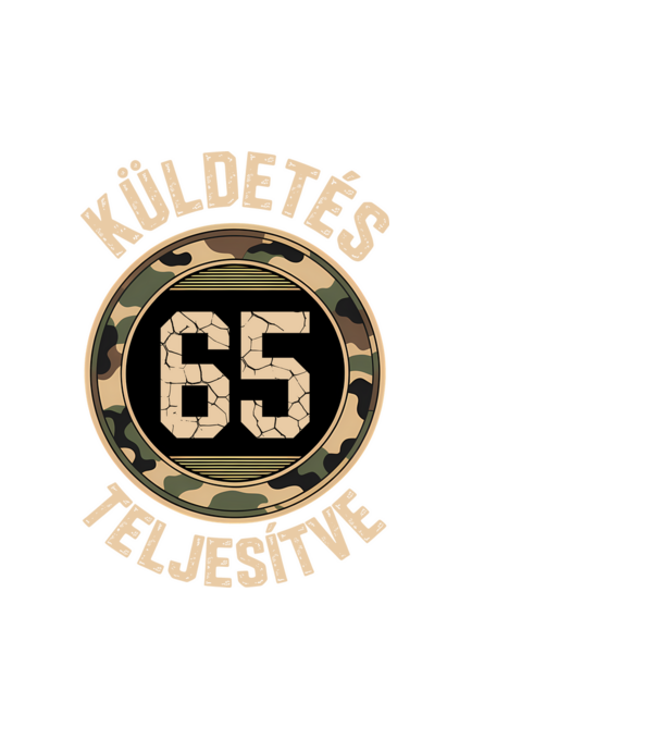 Küldetés teljesítve 65 minta fehér pólón