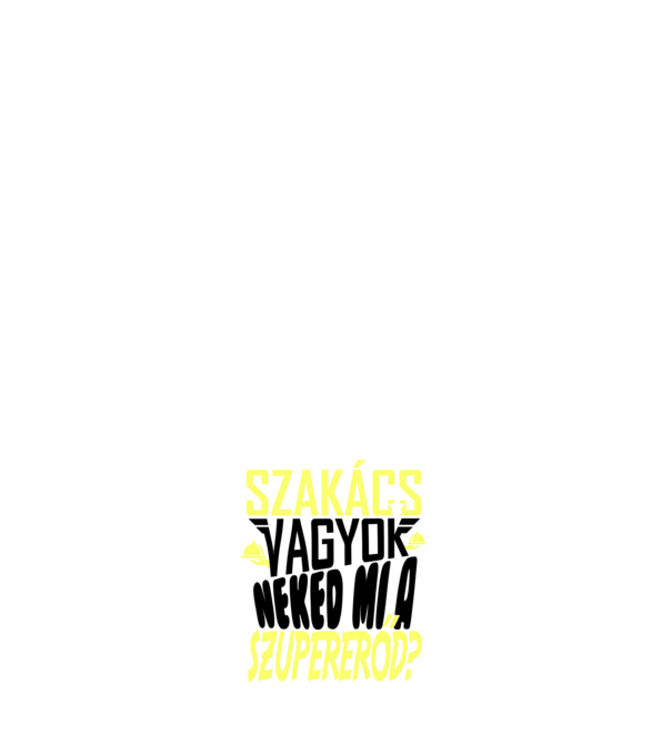Szuperhős szakács minta fehér pólón