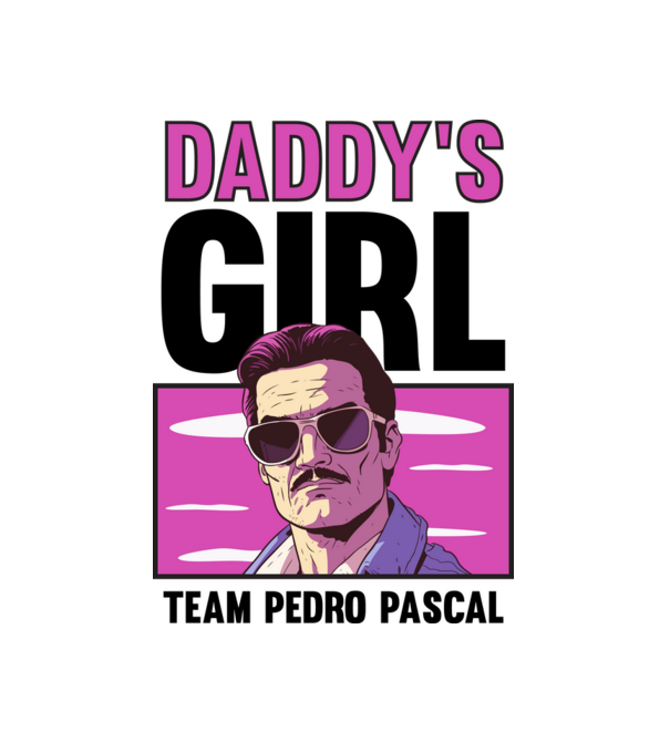 Pedro Pascal Daddys girl minta fehér pólón