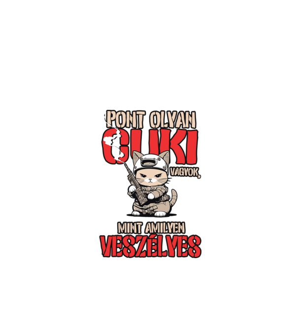 Olyan cuki amilyen veszélyes minta fekete pólón