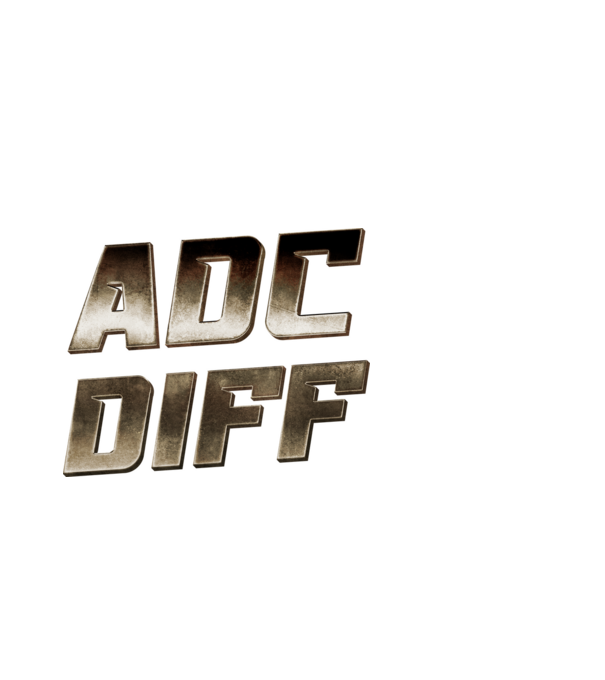 ADC DIFF metalic minta fekete pólón
