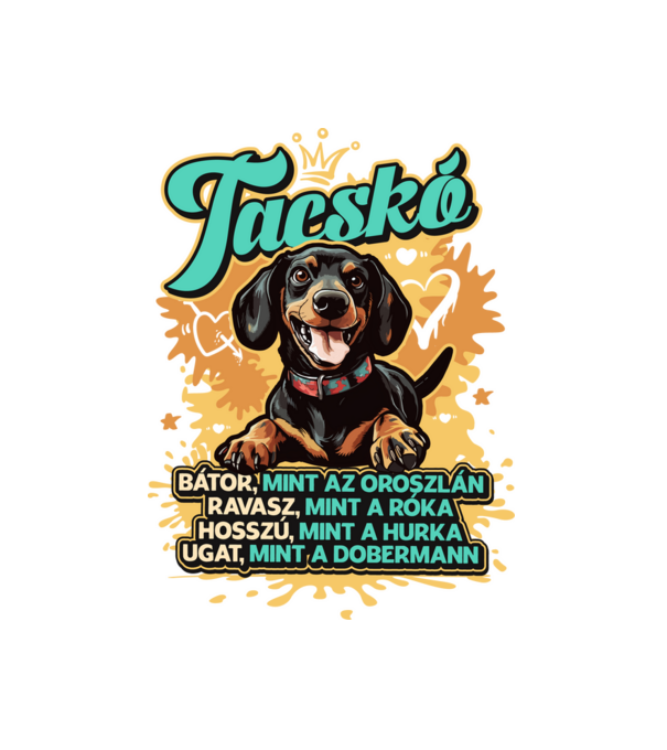 Bátor Tacsi minta fehér pólón