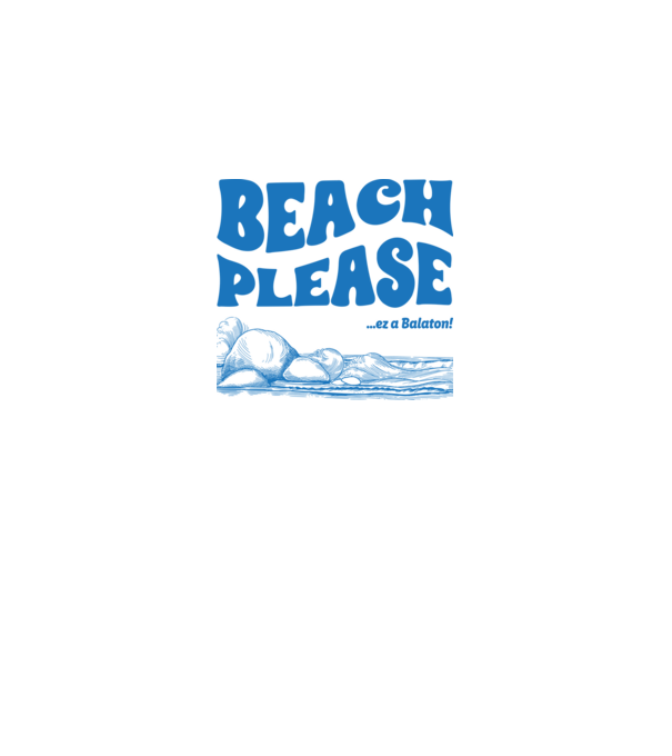 Beach Please, ez a Balaton! minta fehér pólón