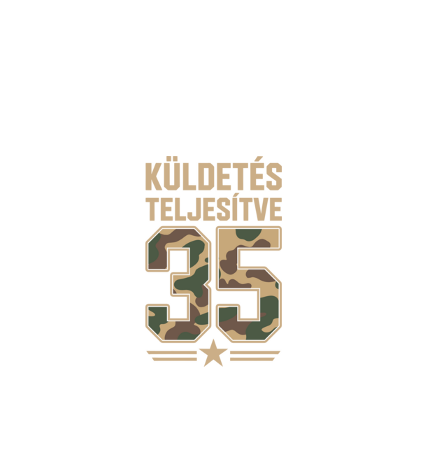 Küldetés teljesítve 35 minta fekete pólón
