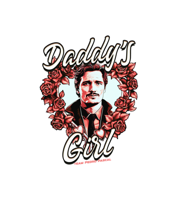 Pedro Pascal Daddys girl minta fehér pólón