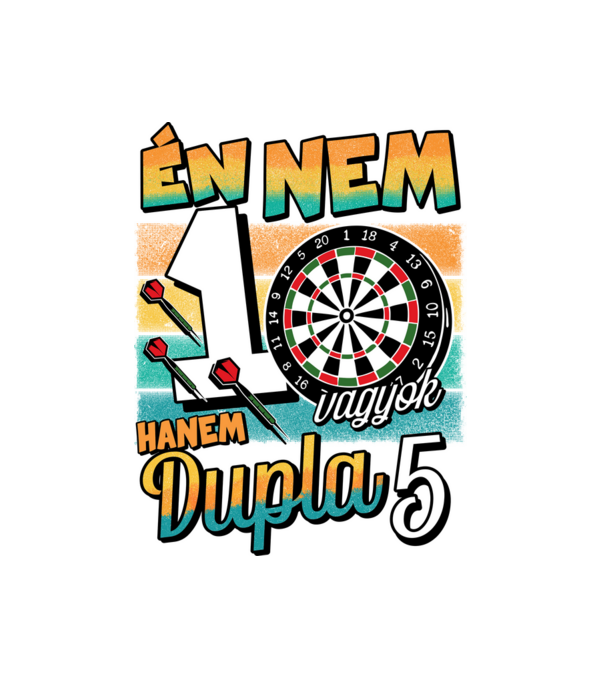 Darts Szülinap 10 éves minta fehér pólón