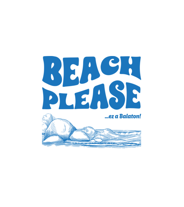 Beach Please, ez a Balaton! minta fehér pólón
