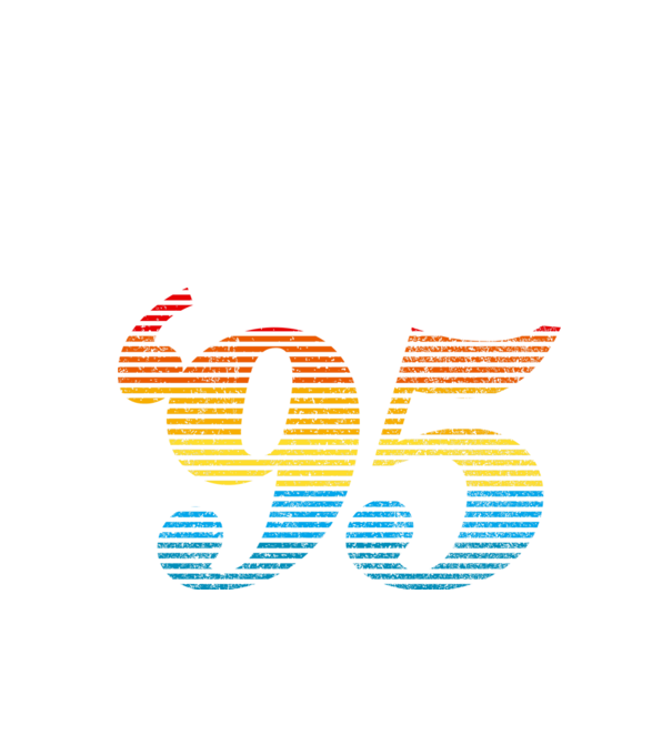 Retro születésnap 1995 minta fehér pólón