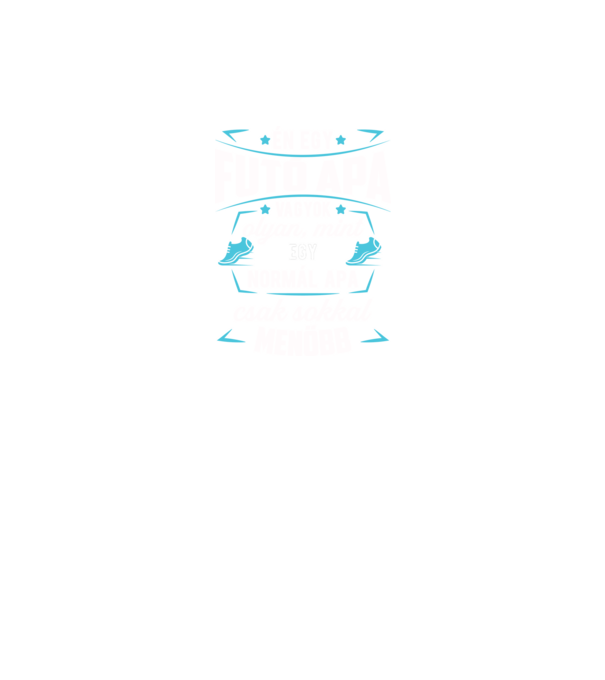 Menő Futó apa minta fekete pólón