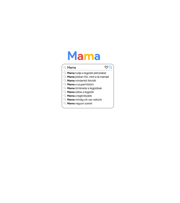 Google keresés MAMA minta fekete pólón