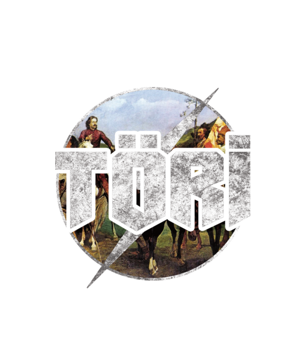 TÖRI minta fehér pólón