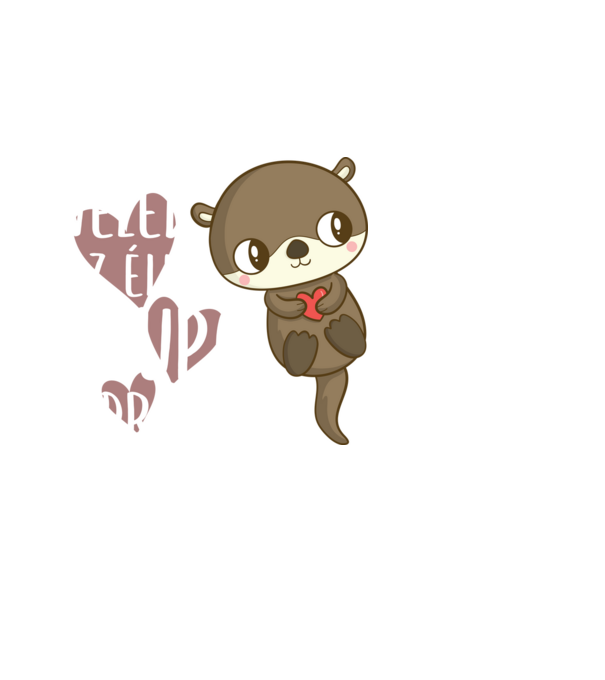 Vidrák_fiú vidra fehér szöveg minta fehér pólón