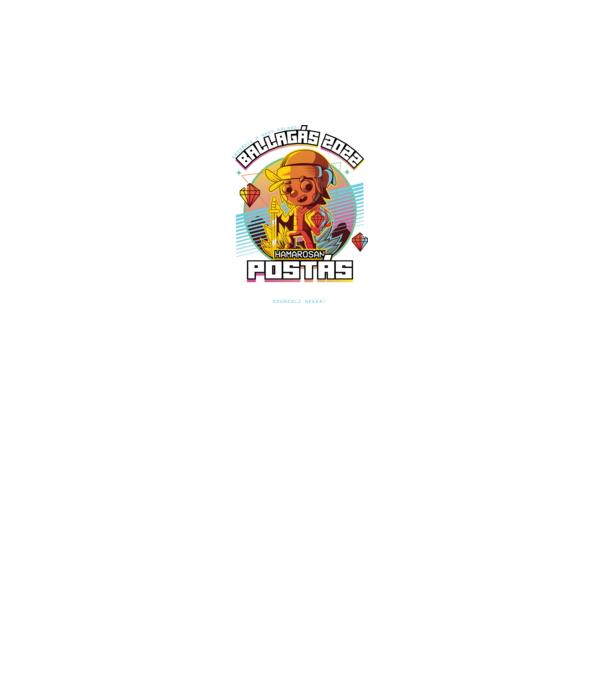 Arcade Jövőbeli szakmás postás minta fekete pólón