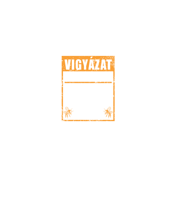 Vigyázat méhész vagyok minta fekete pólón