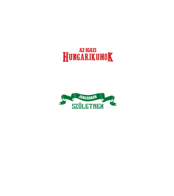 Szülinapos hungarikum JANUÁR minta fekete pólón