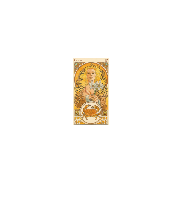 Tarot Horoszkóp RÁK minta fehér pólón