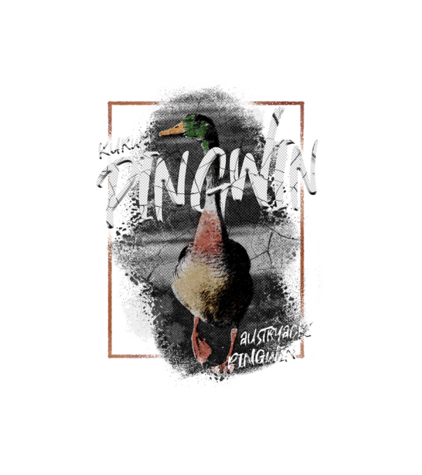 Kurwa pingwin minta fehér pólón