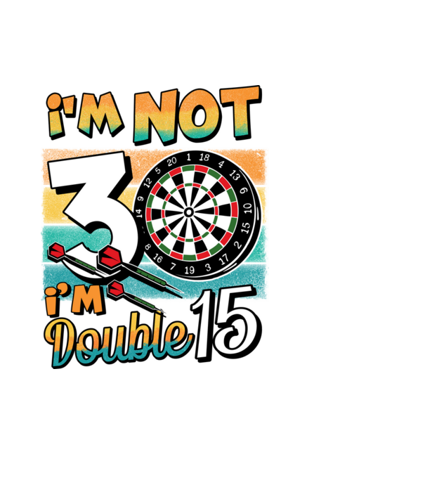 Darts Birthday 30 years old minta fekete pólón