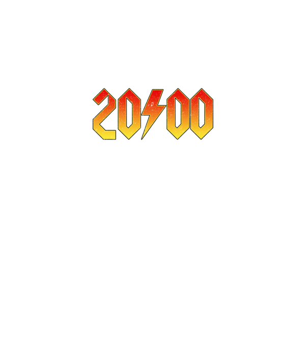 Rock születésnap 2000 JANUÁR minta fekete pólón