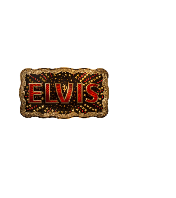Elvis övcsat minta fekete pólón