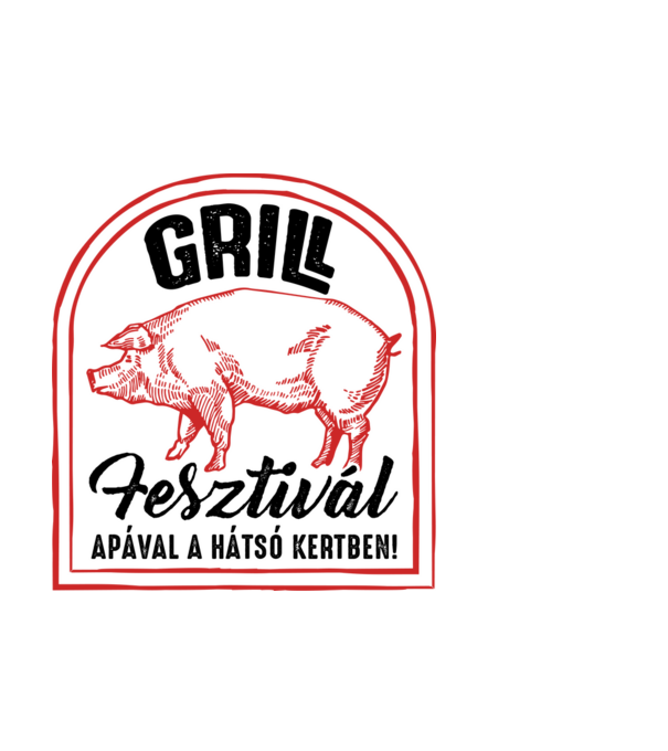 Fesztivál malac grill minta világoskék pólón