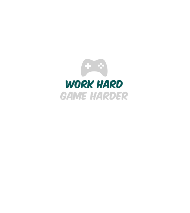 Work hard, game harder minta sötétkék pólón