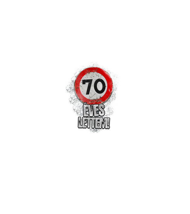 Speedlimit 70 éves minta fekete pólón