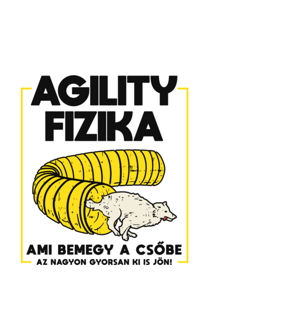 Agility fizika minta fekete pólón