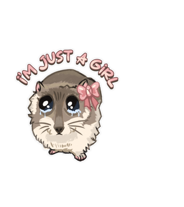 Sad coquette hamster meme felirattal minta világoskék pólón