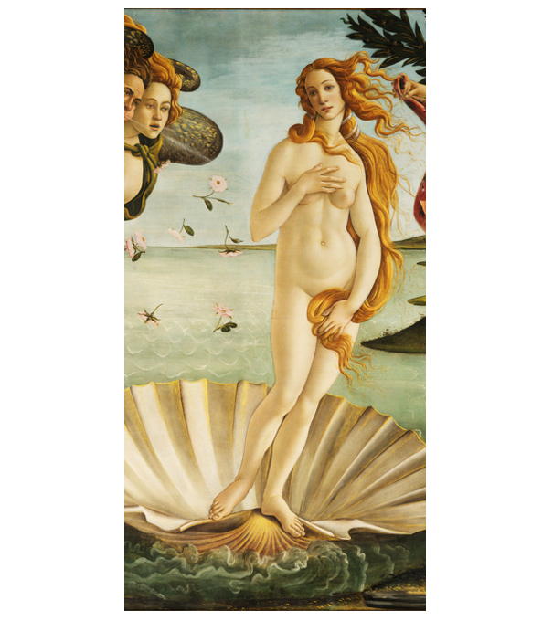 Vénusz születése Sandro Botticelli minta fehér pólón