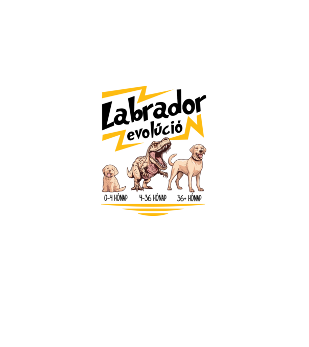 LABRADOR evolúció minta világos rózsaszín pólón