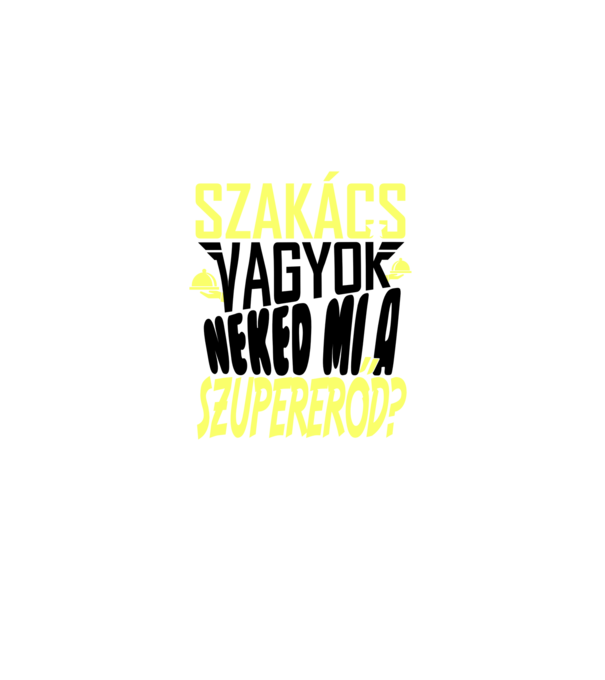 Szuperhős szakács minta zöld pólón