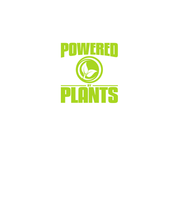 powered_by_plants minta szürke pólón