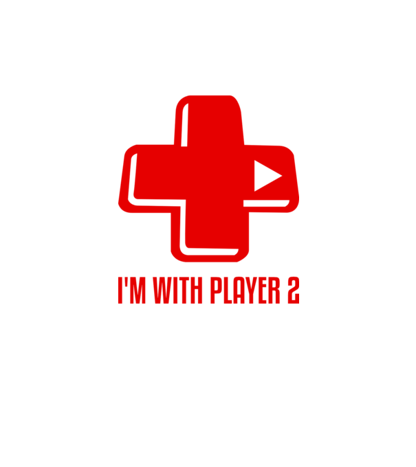player 2 minta fehér pólón