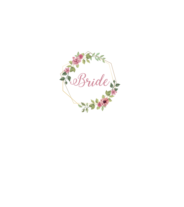 BRIDE pink floral minta fehér pólón