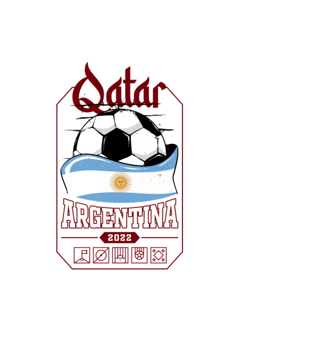 Quatar team argentina minta világoskék pólón