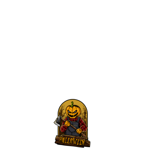 Scary halloween minta sötétkék pólón
